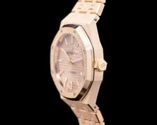 Audemars Piguet 15454OR.GG.1259OR.03 Royal Oak 18K Frosted Rose Gold Pink Dial 3