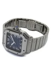 Cartier Santos de Medium Model WSSA0063 Automatic 33mm Box Papers Blue 2