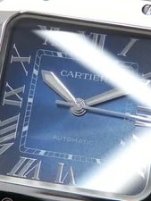 Cartier Santos de Medium Model WSSA0063 Automatic 33mm Box Papers Blue 4
