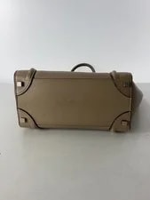 Celine Corner Wear Luggage Shopper BEG Solid Color 4