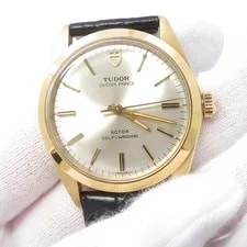 Tudor Oyster Prince 35mm Gold Plated/Leather Silver Dial 9020 4