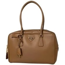 Prada — Prada Logo Plate Boston — Handbag — resale