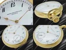 Patek Philippe 1907 Pocket Triple Signed 18K Gold Enamel Dial + Archive 4