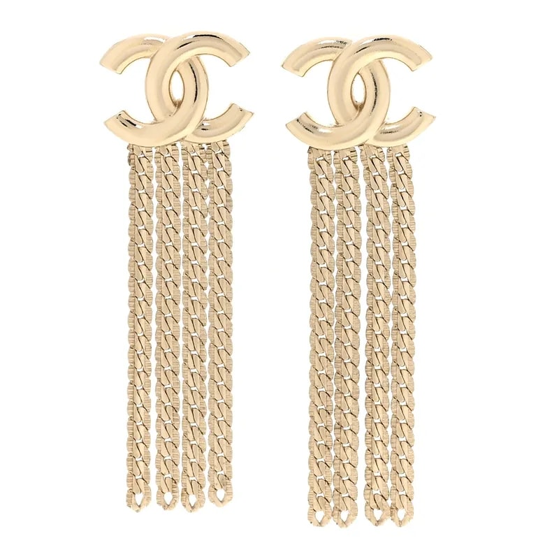 Chanel — Metal CC Strand Chain Drop — Jewelry — resale