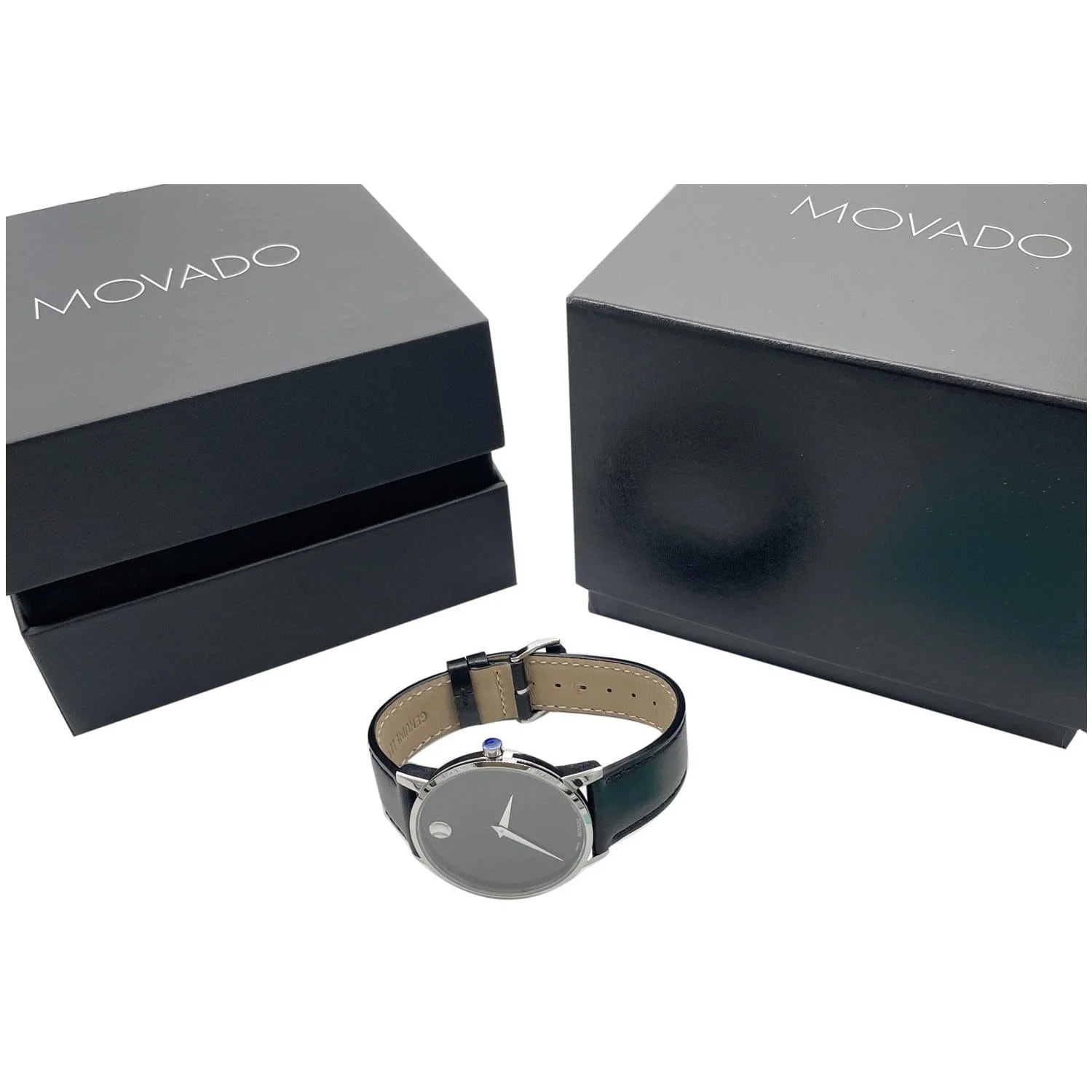 Movado Museum Classic Swiss Quartz Leather Black Dial 40MM 2