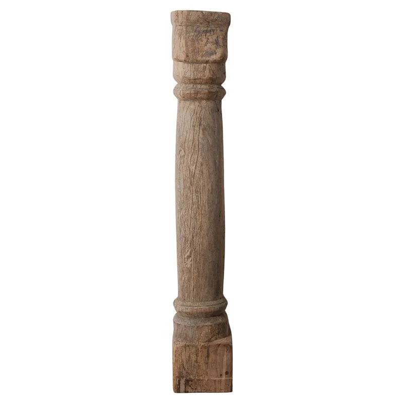 19th Century Antique Hand-Carved Teak Wood Architectural Column — Furniture — resale