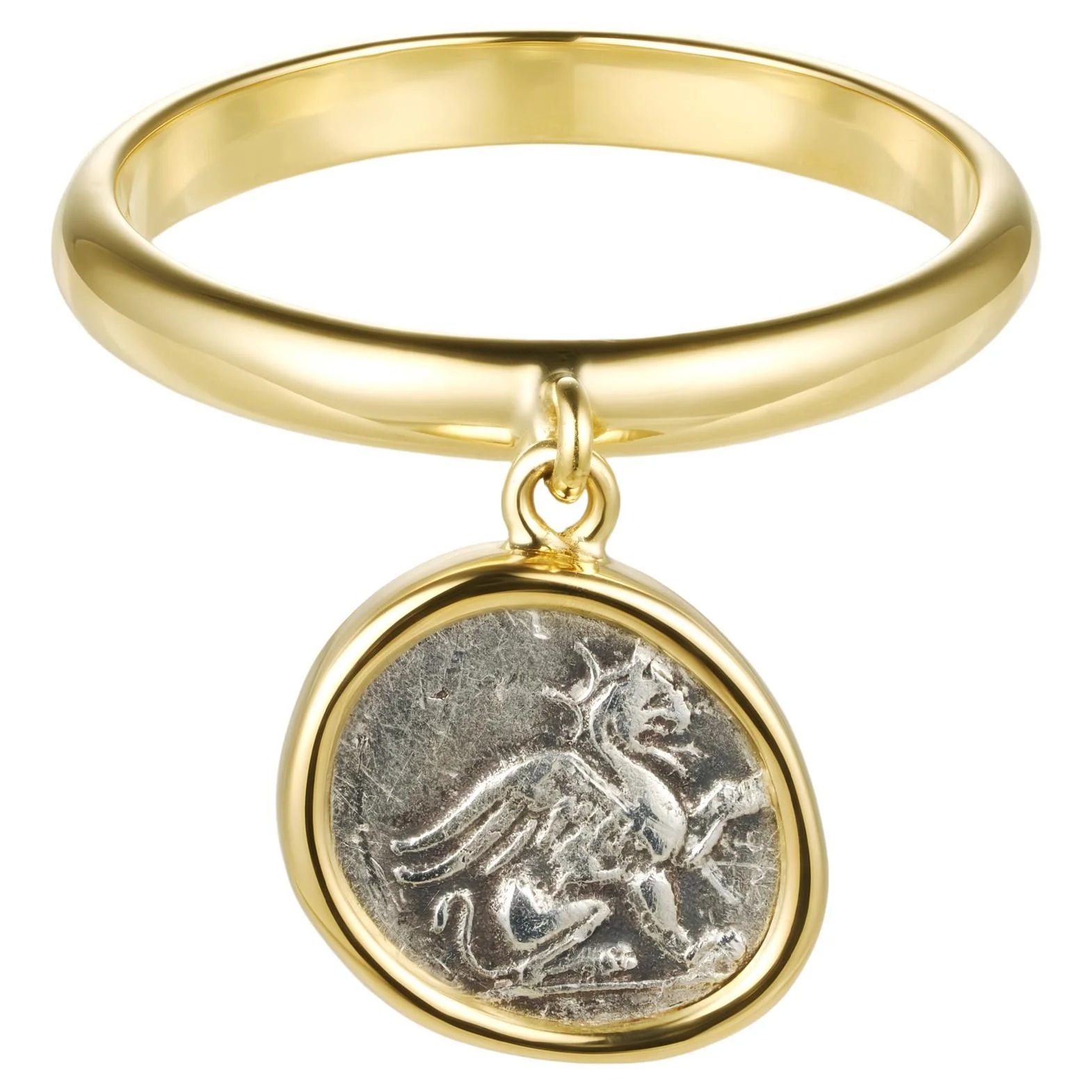 Dubini — Dubini Griffin Chelys Flip Ancient Coin 18 Karat Yellow Gold — Jewelry — resale
