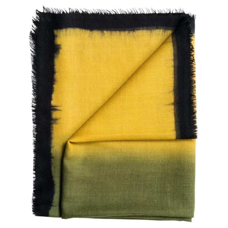 Iris Topaz Cashmere Merino Soft Handwoven Modern Artisanal Scarf — Clothing — resale