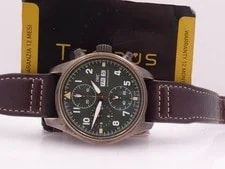IWC — IWC Spitfire Pilot Chrono IW387902 Bronze Box&papers Green Dial Automatic — Watch — resale