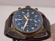 IWC Spitfire Pilot Chrono IW387902 Bronze Box&papers Green Dial Automatic 2