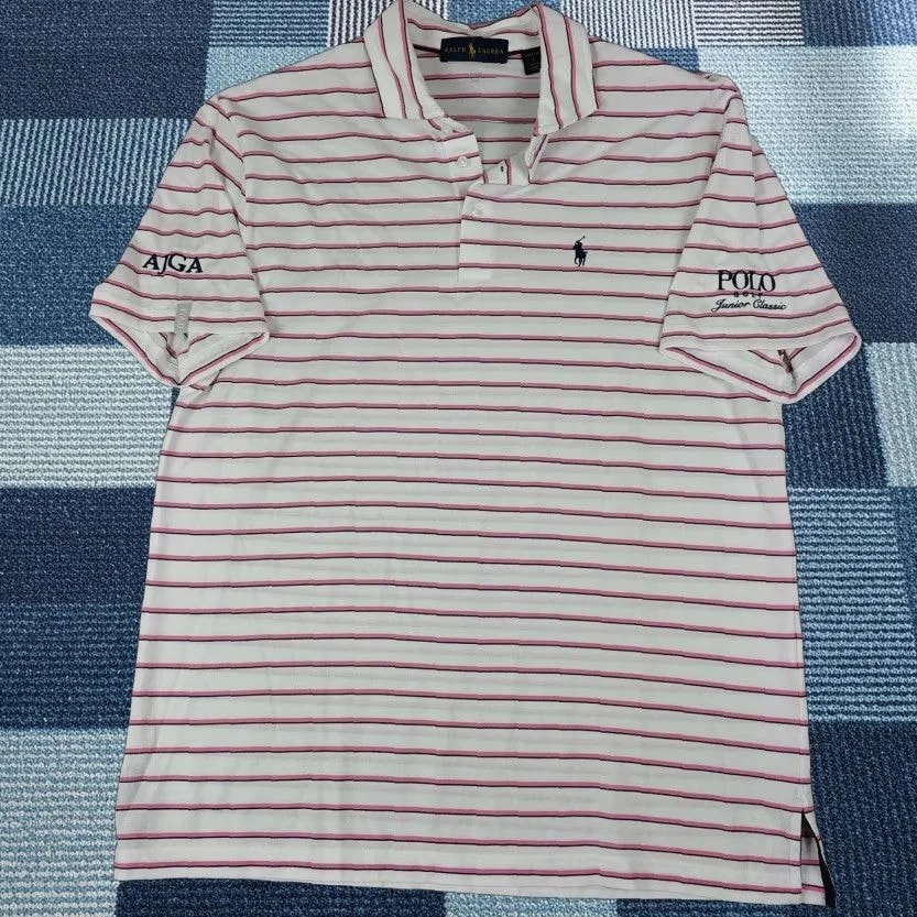 Polo Ralph Lauren — Polo Ralph Lauren Shirt Short Sleeve Pro-fit JR. Classic Ajga Sz L Stripe Shirt Polo — streetwear — resale