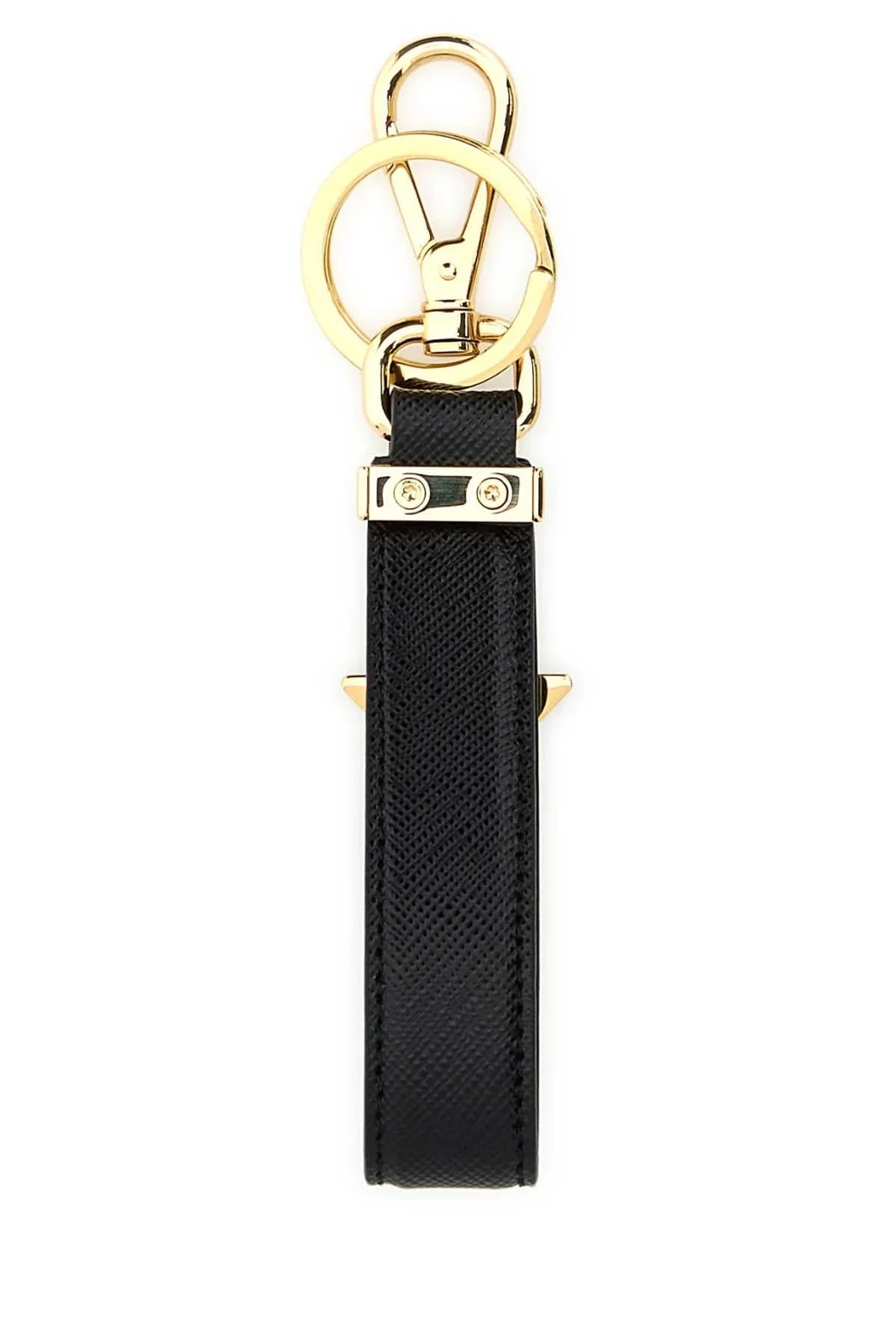 Prada With -Tone Hardware Key Case — Acciaio-vitello Keychains 2
