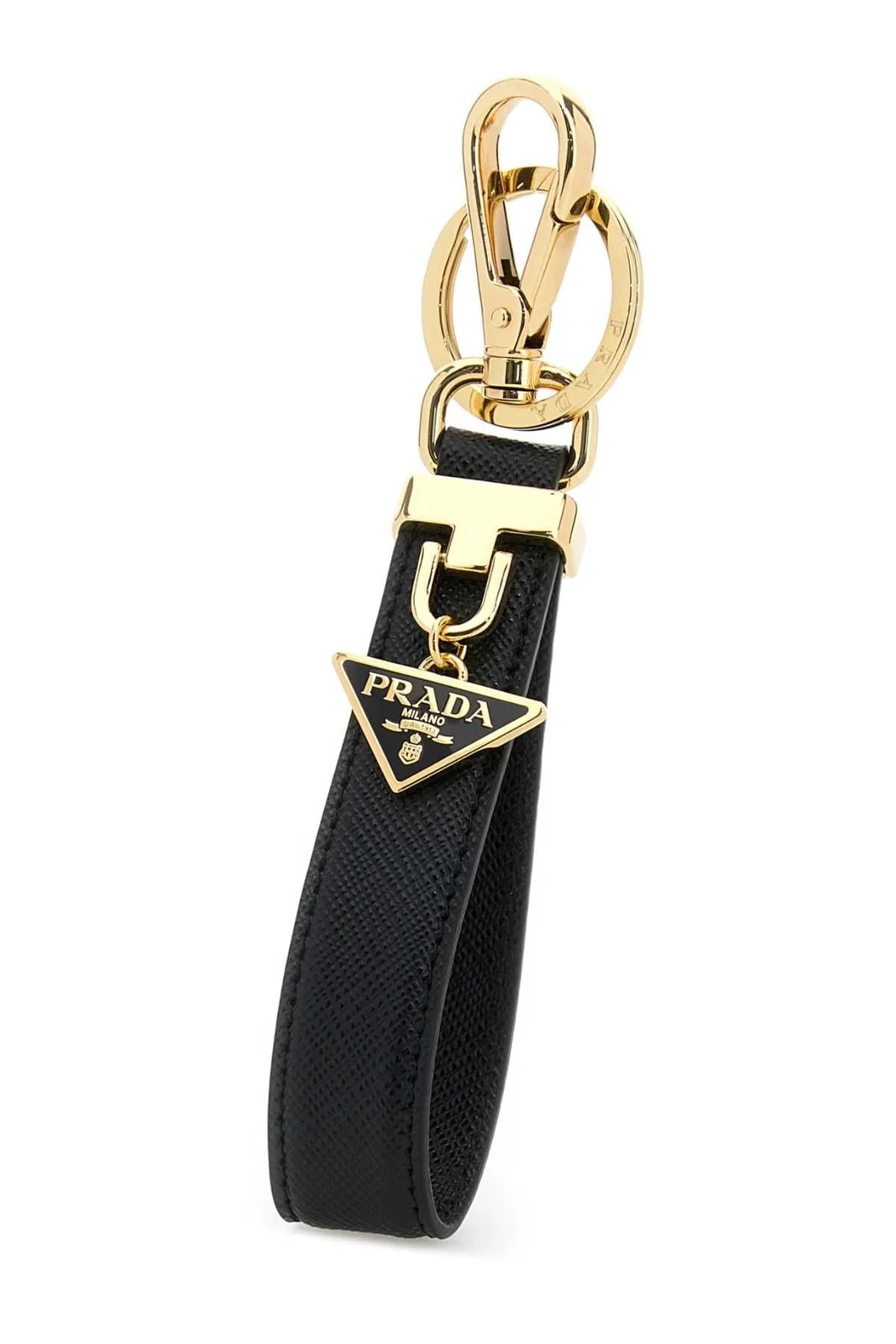 Prada With -Tone Hardware Key Case — Acciaio-vitello Keychains 3