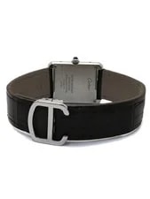 Cartier Tank W5200000 / 3170 Stainless Steel Leather 24mm Quartz 2000 #TW3475 3