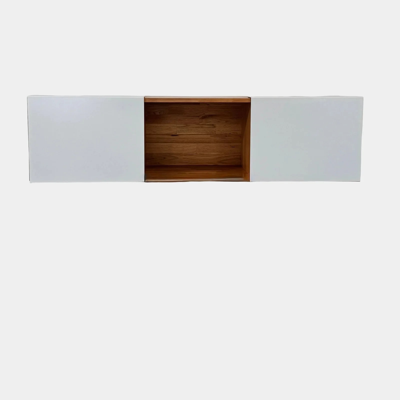 Mash Studios — Mash Studios LAX Series 3X Wall Mounted Shelf - Natural Ash Wood & Matte White — Furniture — resale