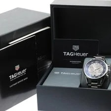 TAG Heuer — TAG Heuer Carrera Calibre 36 Flyback CAR2B10 44mm SS Black / Gray #C5287 — Watch — resale
