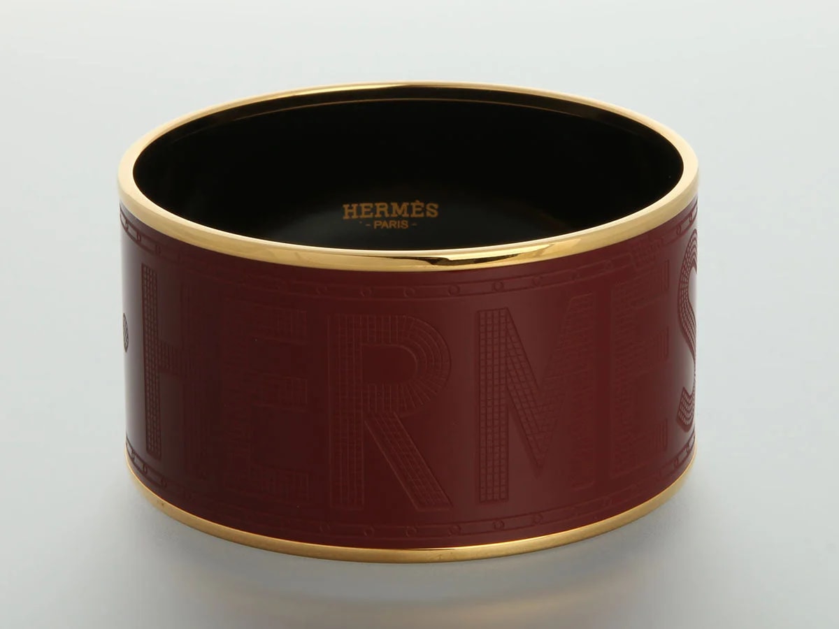 Hermès Extra Wide Enamel Sellier Bangle 2
