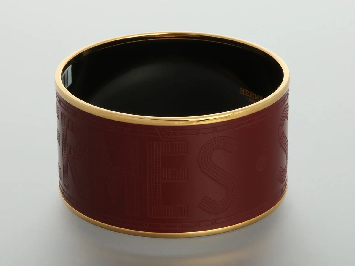 Hermès Extra Wide Enamel Sellier Bangle 3