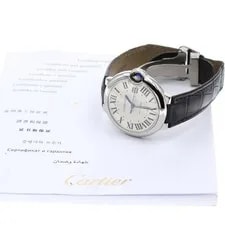 Cartier — Cartier Ballon Bleu W69017Z4 36mm SS Silver Dial Automatic Leather Strap #C252 — Watch — resale