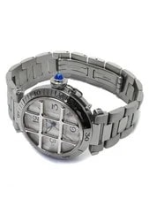 Cartier Pasha Grid 38mm W31040H3 Automatic Silver Stainless Steel 3