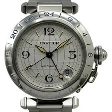 Cartier — Cartier Pasha C Meridien GMT W31029M7 Silver Stainless Steel — Watch — resale