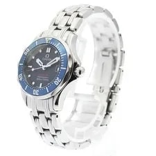 Omega Seamaster 300 2224.80 28mm SS Navy Dial Quartz Date #C1606 2