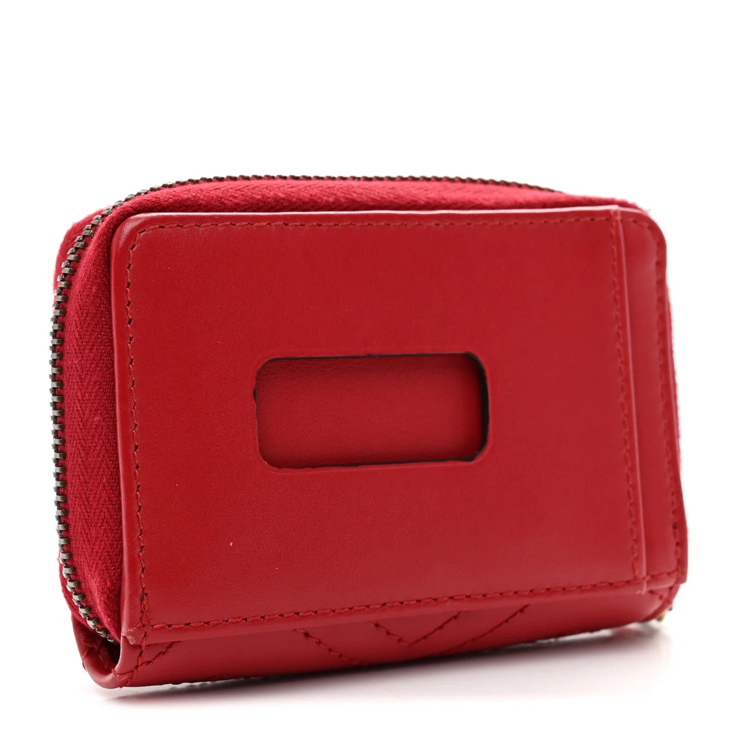 Matelasse GG Marmont Zip Around Card Case Hibiscus 3