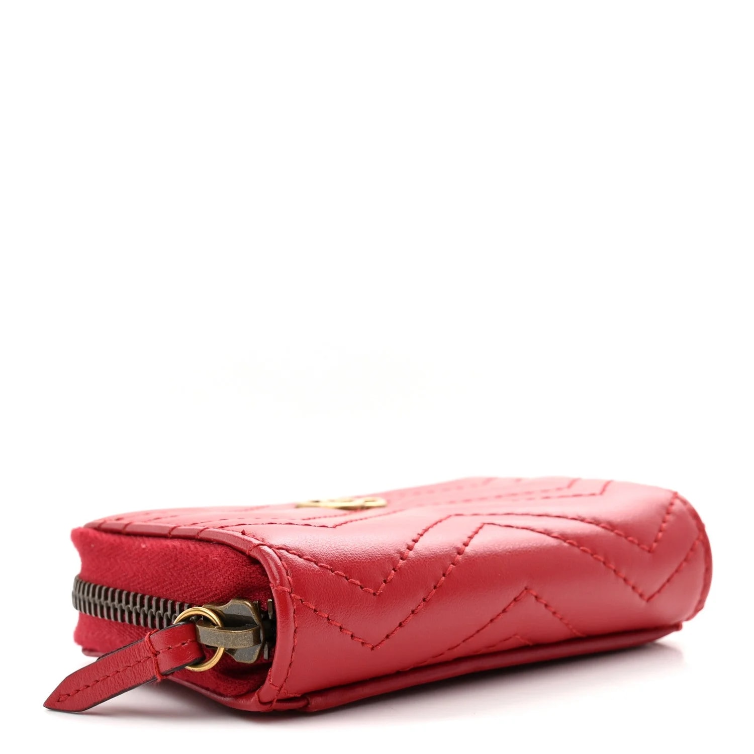Matelasse GG Marmont Zip Around Card Case Hibiscus 4