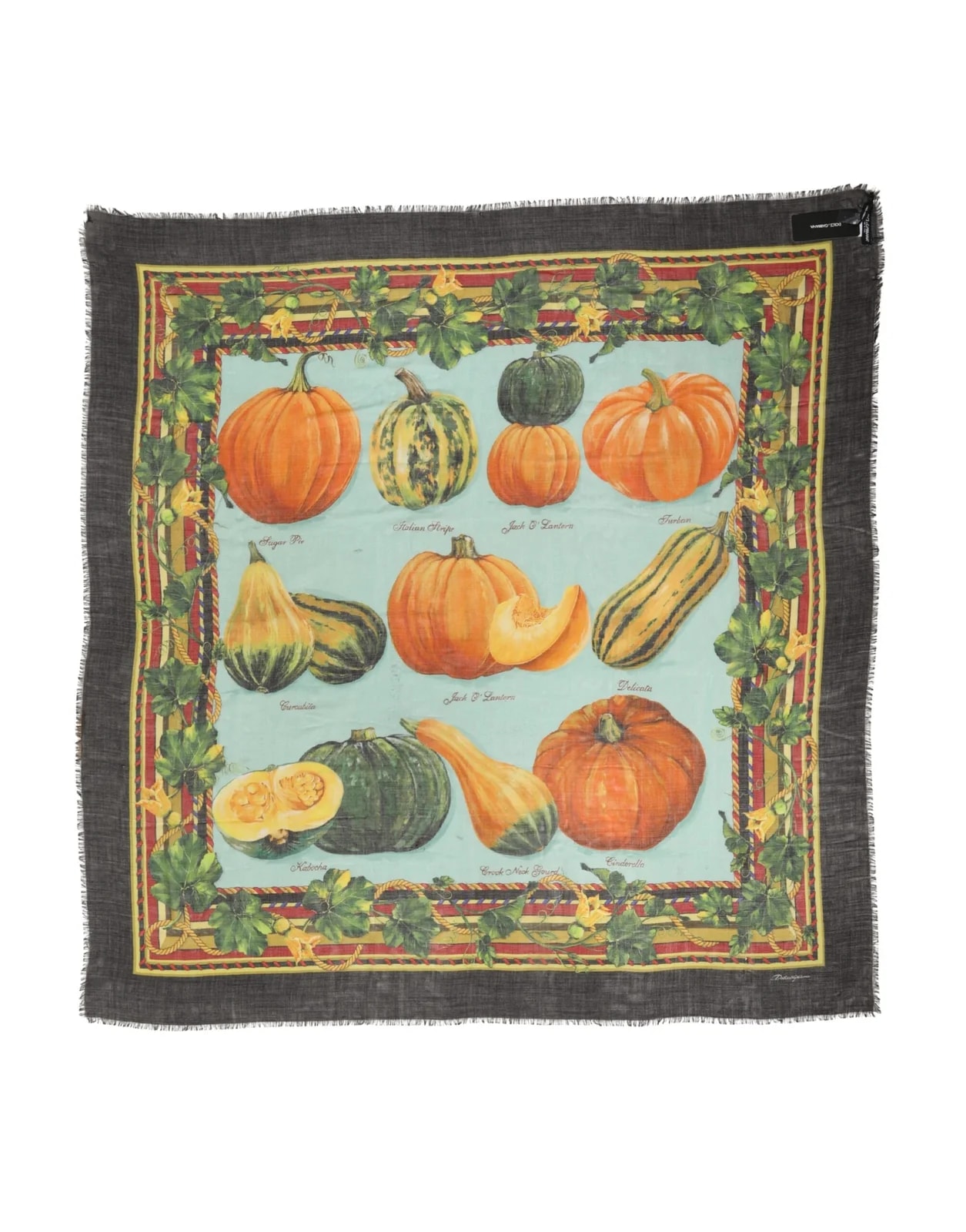 Dolce & Gabbana — Dolce & Gabbana Pumpkin Stole 137cm X 133cm Scarf — Accessory — resale