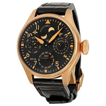 IWC — Big Pilot Perpetual Bucherer Black Dial 18kt Rose Gold Black Leather IW502635 — Watch — resale