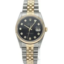 Rolex Datejust 16233G(W) Gold 36mm Black Dial Automatic #LPW461 2