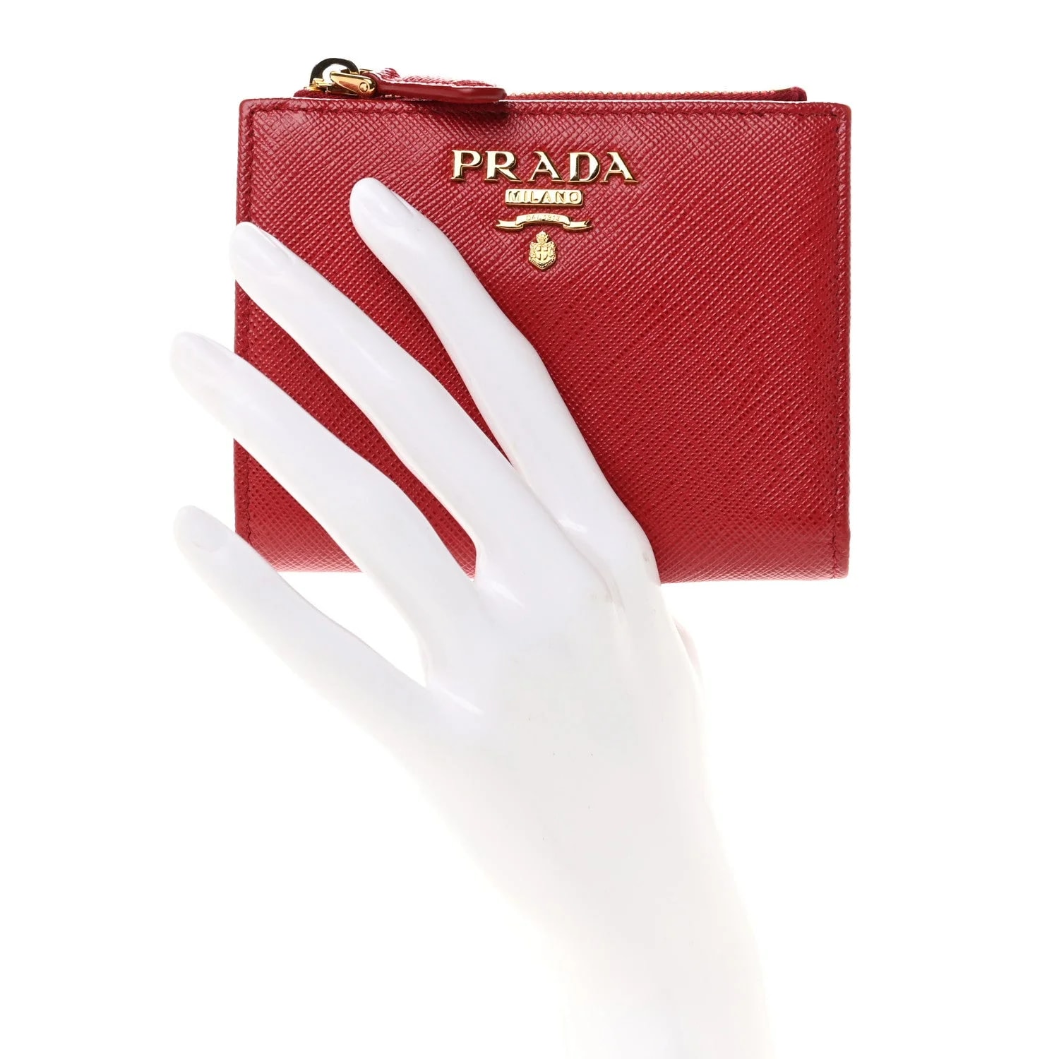 Zip Top Compact Wallet Fuoco 2