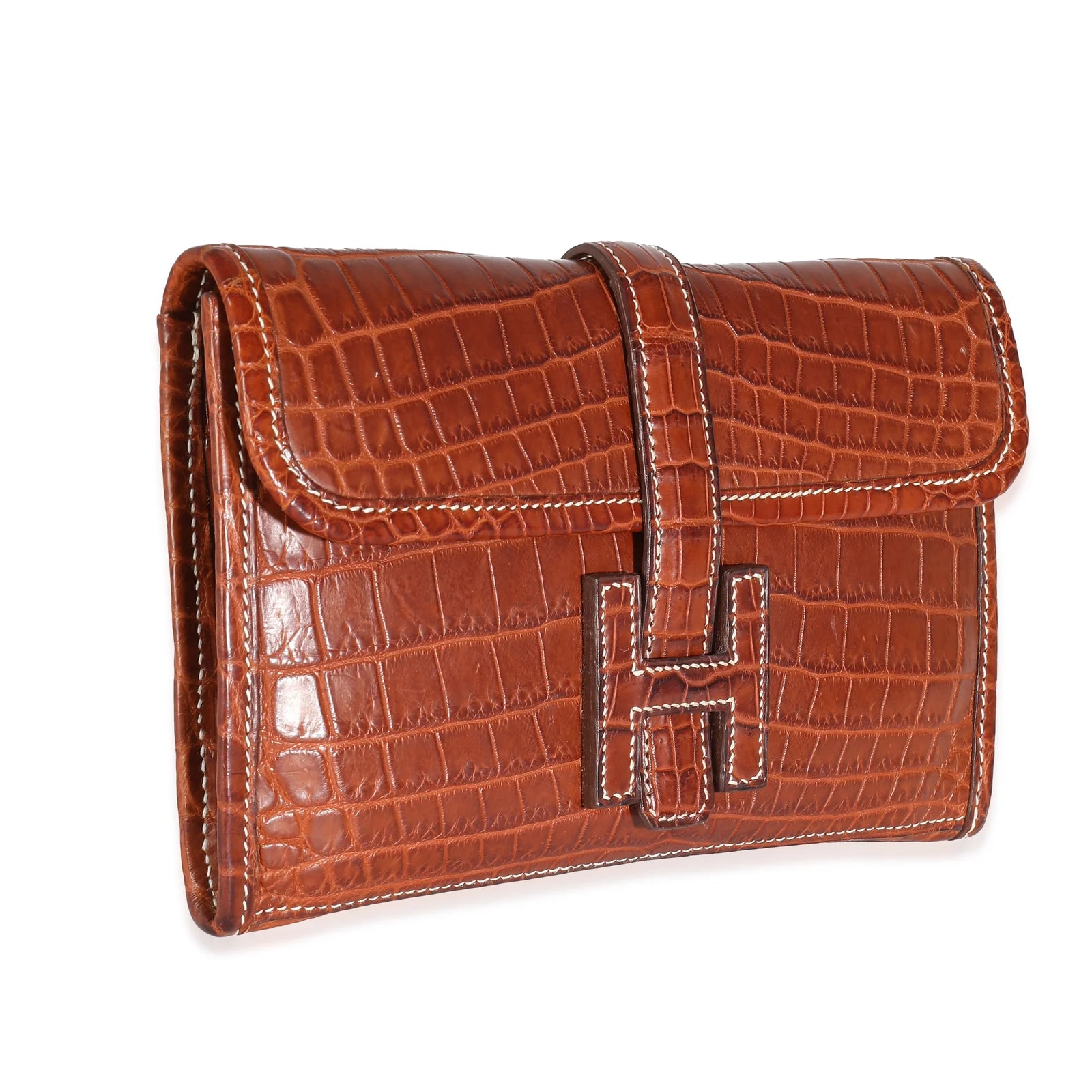 Hermès Fauve Niloticus Lisse Jige Exotic Wallet 3