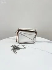 Loewe — Loewe Puzzle Edge Super Mini Flap Crossbody Smooth — Handbag — resale