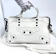 Balenciaga Veau Soyeux Perforated Hardware S City Motocross Perf 2