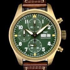 IWC — IWC Pilot's Spitfire Green Dial Bronze Case - Complete Set IW387902 — Watch — resale