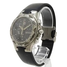 TAG Heuer Kirium Black Carbon Dial Chronograph Rubber Strap Titanium QZ Qu 2