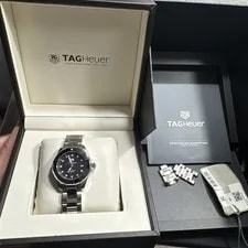 TAG Heuer Aquaracer 35mm Quartz Black Dial Diamond Markers Date SS Bracelet 2