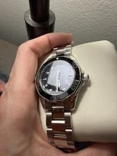 TAG Heuer Aquaracer 35mm Quartz Black Dial Diamond Markers Date SS Bracelet 4