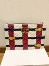 Gucci — Gucci Matelassé Trompé L'Oeil Print GG Marmont — Handbag — resale