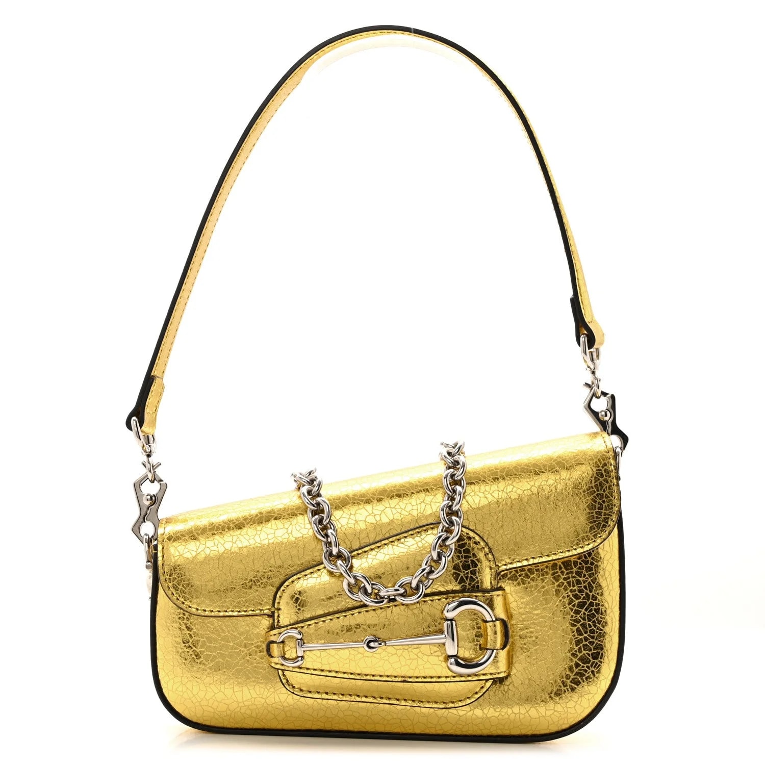 Gucci — Metallic Demetra Mini Horsebit 1955 Asymmetric — Handbag — resale