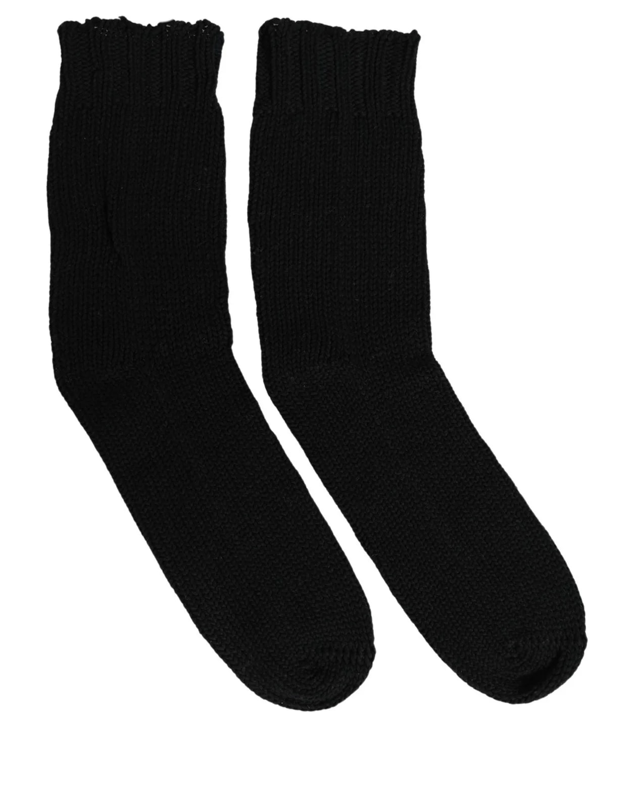 Dolce & Gabbana Dark Ribbed Mid Calf Accessory Socks 2