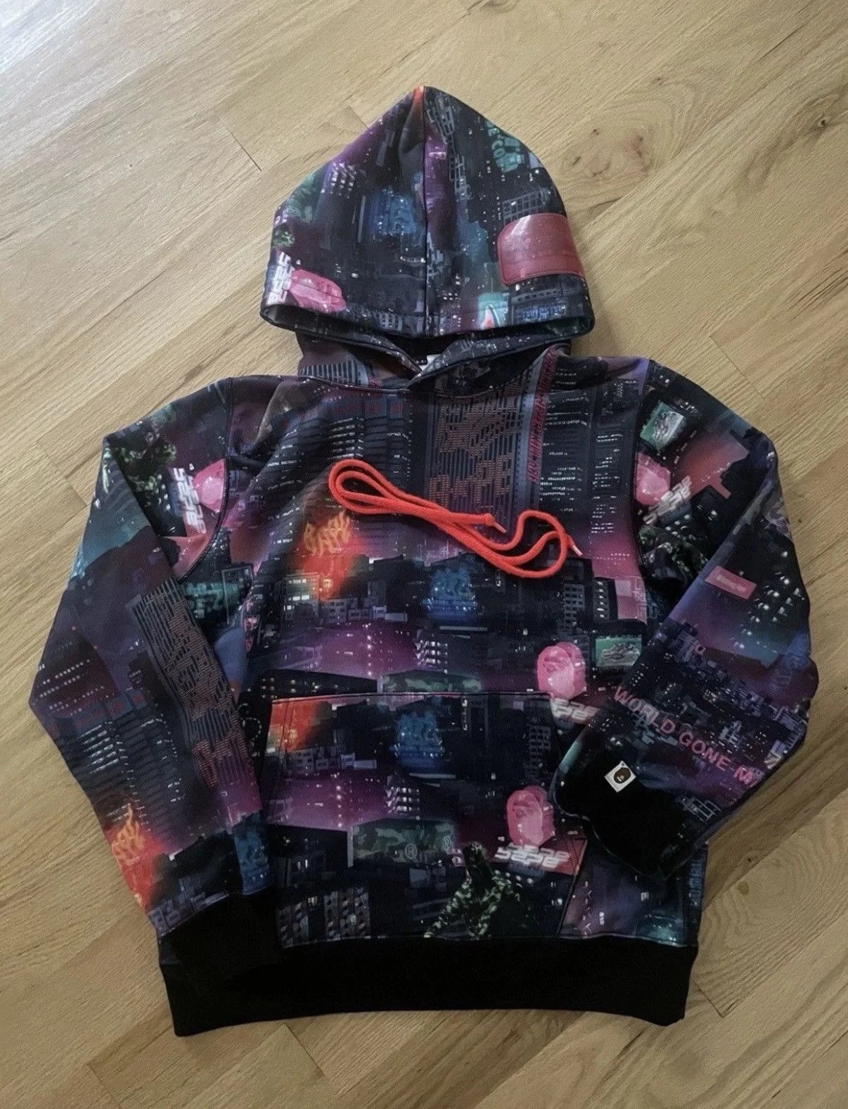 BAPE — Bape Neon Tokyo Pullover Hoodie — streetwear — resale