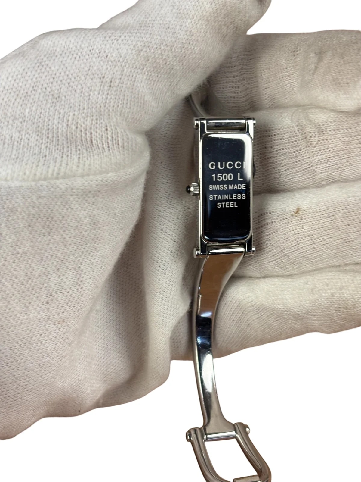 Gucci Glossy Amber Dial Bangle 1500L 2