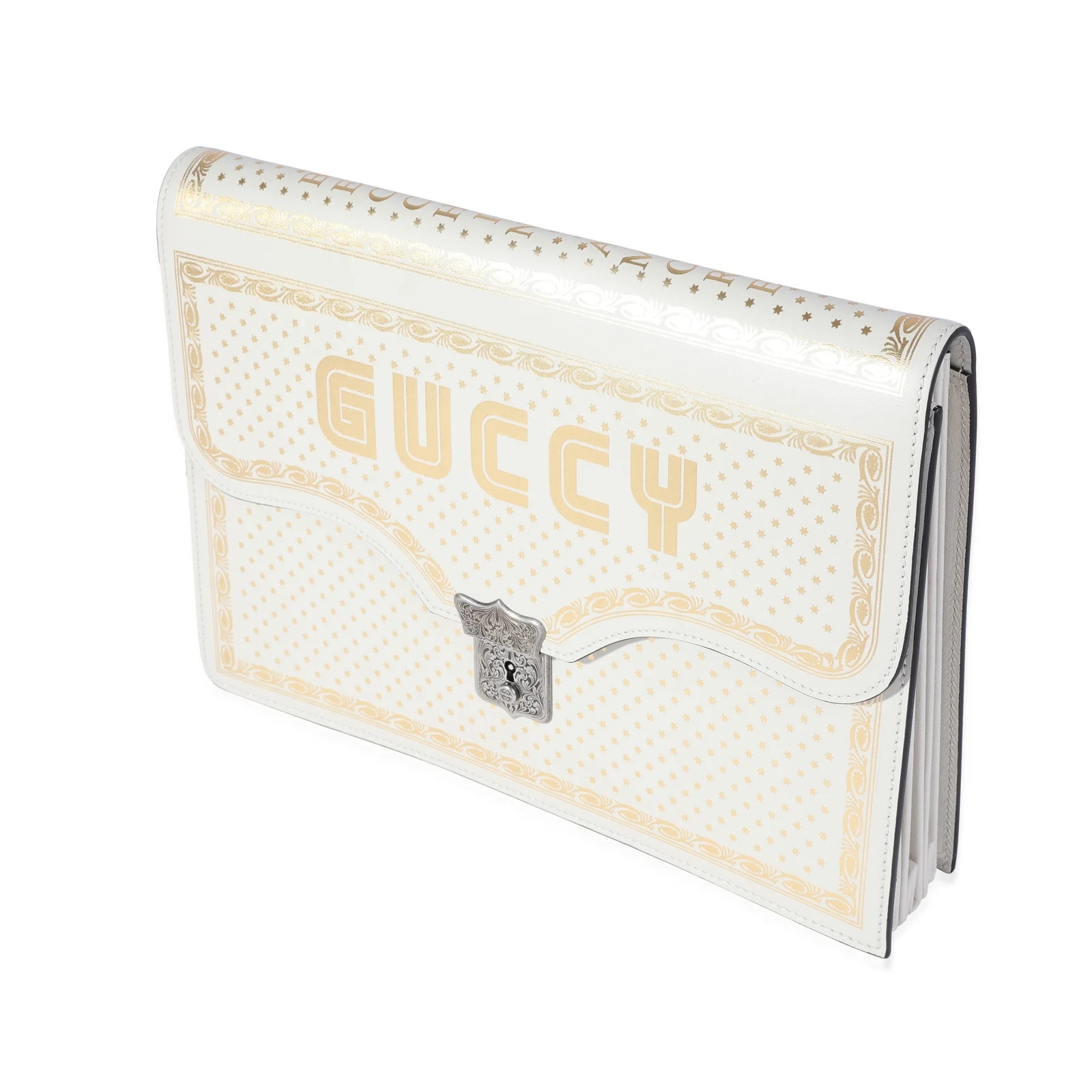 Gucci X Sega Mystic Star Printed Guccy Portfolio ; Metallic; 4