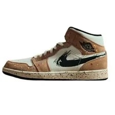Air Jordan — Air Jordan 1 Mid SE 'Brushstroke Paint Splatter DA8005 100 — Sneaker — resale
