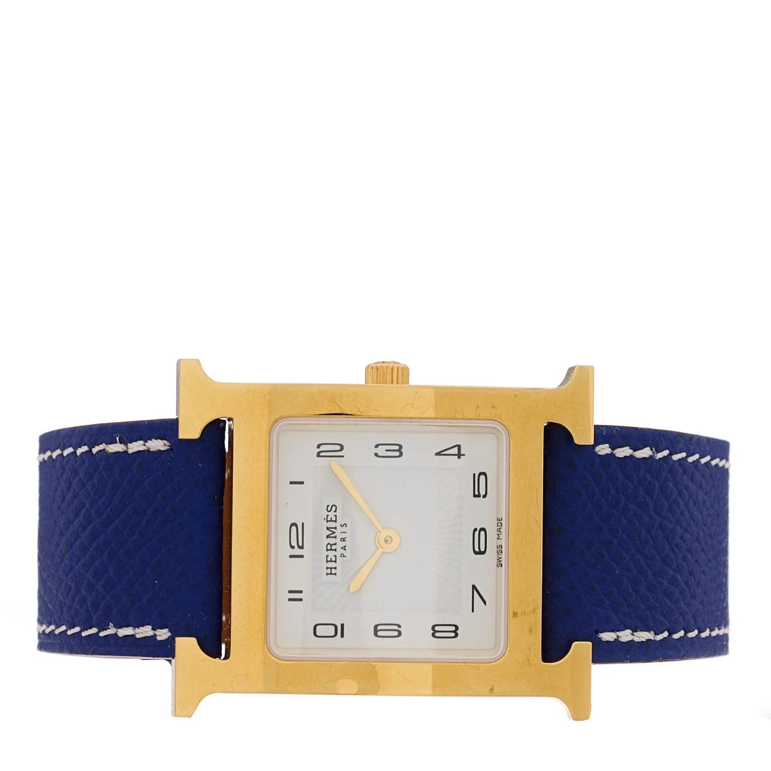 Stainless Steel Epsom 26mm Heure H Hour Quartz Bleu Electrique 2