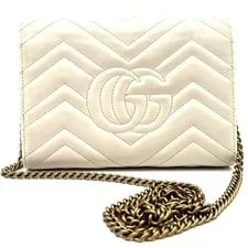 Gucci 474575 2149 Chain Wallet Marmont Logo From Japan 2