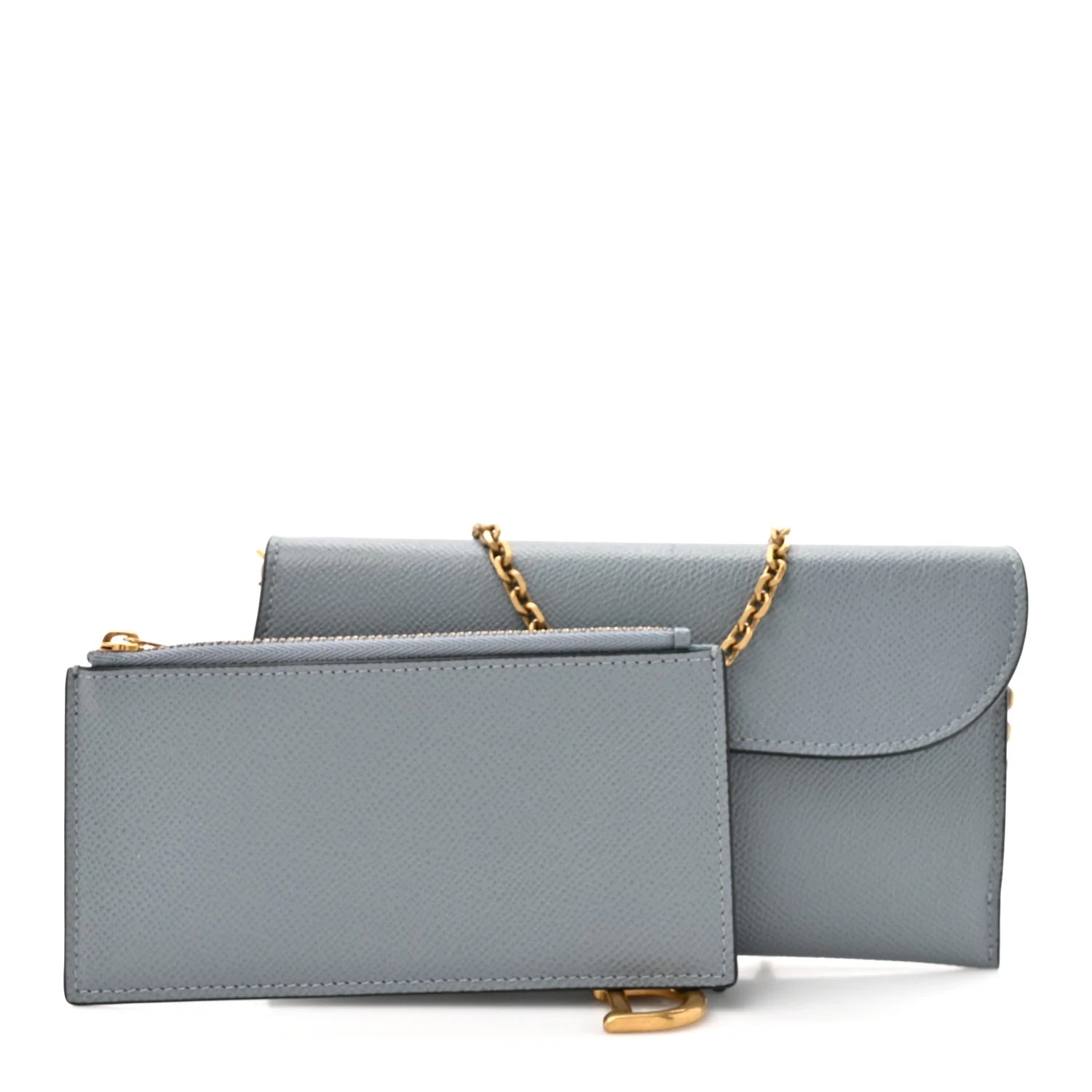 Grained Saddle Chain Wallet Cloud 3