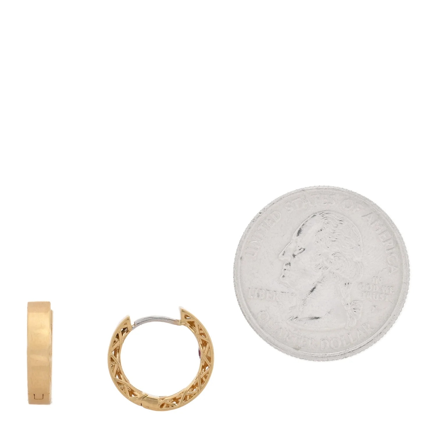 18K Yellow Gold Huggie Hoop 2